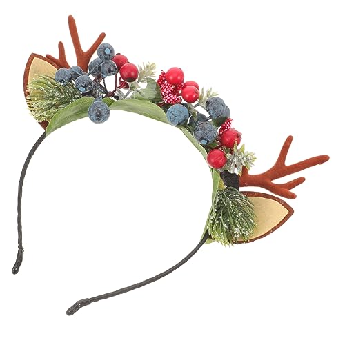 JECOMPRIS Weihnachts Stirnband Rentiergeweih Haarreif Leichtes Party Accessoire für Erwachsene Festliches Cosplay Zubehör für Weihnachten Karneval Geburtstag von JECOMPRIS