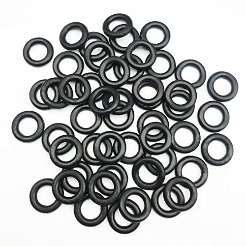 50 schwarze Kunststoff-O-Ringe zum Nähen, Basteln, Werkzeug, Zubehör, Qualität, POM, Häkelring, Kreishaken, Outdoor, Zelt, Gepäck, Gurtband, Zubehör von JEESHAN