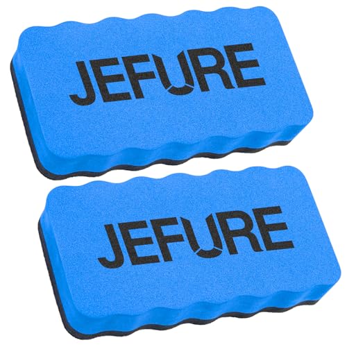 JEFURE Whiteboard Schwamm 2 Stück, Blau Whiteboard Schwamm Magnetisch, Whiteboard Radiergummi für Trockenreinigung auf vielen Oberflächen, Whiteboard Radierer für Whiteboards, Tafeln und Glas JEFURE Whiteboard Schwamm 2 Stück, Blau Whiteboard Schwamm Magnetisch, Whiteboard Radiergummi für Trockenreinigung auf vielen Oberflächen, Whiteboard Radierer für Whiteboards, Tafeln und Glas von JEFURE