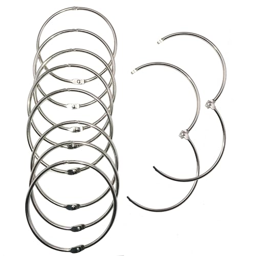 Buchringe aus Metall, Binderinge für Karteikarten (10, 4 Zoll) von JEISLWYA