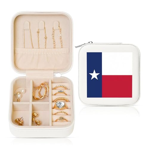 JEJEA Leder-Schmuckschatulle mit Texas-Motiv, für Damen, Schmuck-Organizer, Schmuck-Aufbewahrungsbox, Geschenk für Frauen JEJEA Leder-Schmuckschatulle mit Texas-Motiv, für Damen, Schmuck-Organizer, Schmuck-Aufbewahrungsbox, Geschenk für Frauen von JEJEA