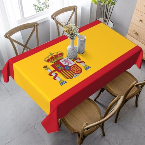 JEJEA Rechteckige Tischdecke mit spanischer Flagge, knitterfrei, weiche Tischdecke für Esszimmer, Weihnachten, Raumdekoration JEJEA Rechteckige Tischdecke mit spanischer Flagge, knitterfrei, weiche Tischdecke für Esszimmer, Weihnachten, Raumdekoration von JEJEA