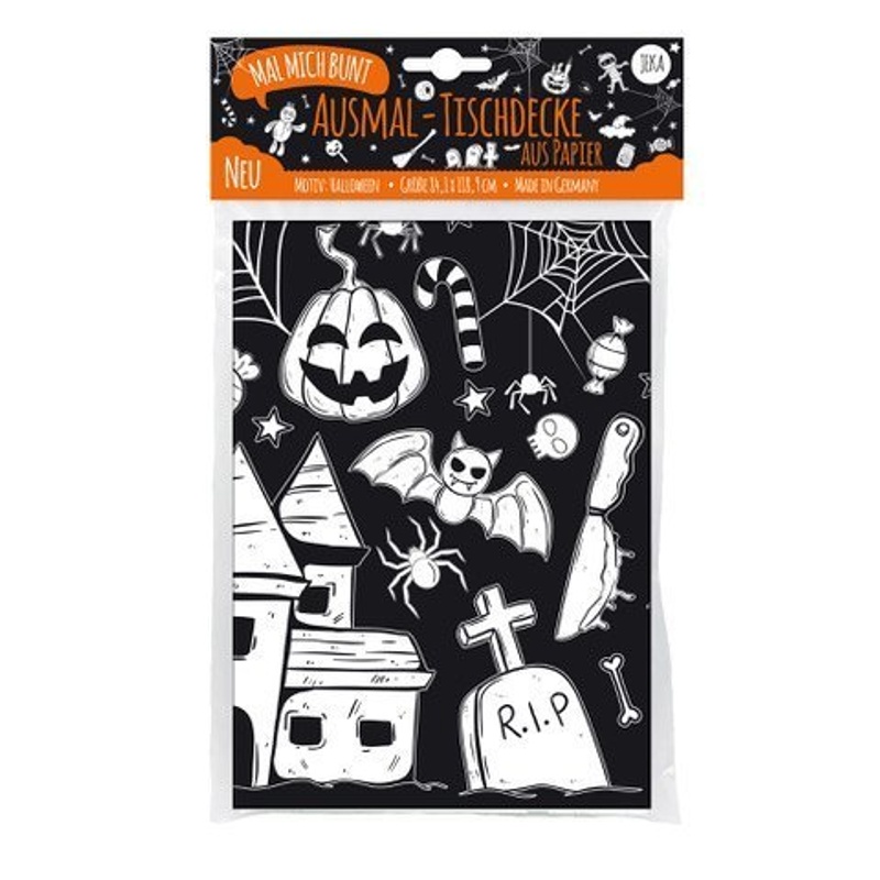 Mal Mich Bunt Ausmal-Tischdecke Aus Papier, Motiv Halloween von JEKA Papier und Spielwaren