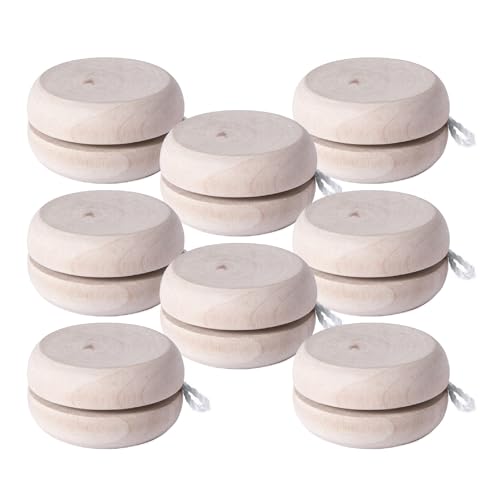JEKA 8er Set JoJo aus Holz zum Anmalen, Yoyo als Mitgebsel Kindergeburtstag, Gastgeschenk Hochzeit, Kleinigkeit zum Schulanfang, Kinderparty JEKA 8er Set JoJo aus Holz zum Anmalen, Yoyo als Mitgebsel Kindergeburtstag, Gastgeschenk Hochzeit, Kleinigkeit zum Schulanfang, Kinderparty von JEKA