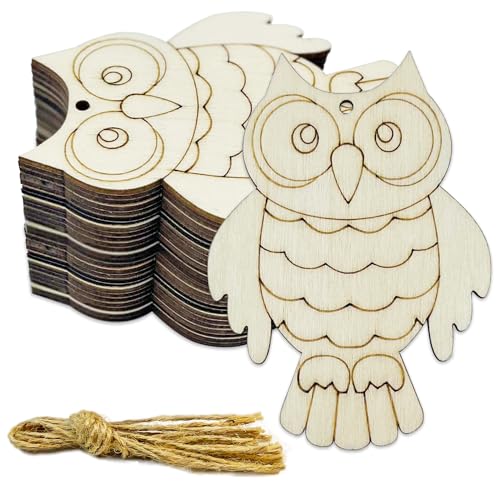 30 Stück 10,2 cm unlackierte Eulen-Holzausschnitte aus Holz DIY Handwerk Ausschnitte Blanko Holz Eulenförmige Ornamente mit Loch Hanfseile Geschenkanhänger für Hochzeit Geburtstag Weihnachten Party 30 Stück 10,2 cm unlackierte Eulen-Holzausschnitte aus Holz DIY Handwerk Ausschnitte Blanko Holz Eulenförmige Ornamente mit Loch Hanfseile Geschenkanhänger für Hochzeit Geburtstag Weihnachten Party von JEKEJIAJIU