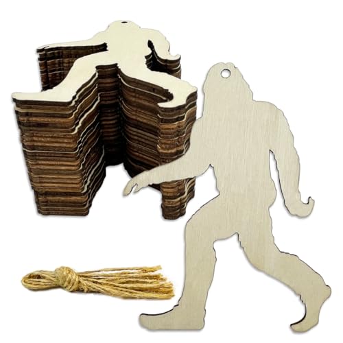 Bigfoot Sasquatch-Ausschnitte aus Holz, unlackiert, für Türhänger, Dekoration, Halloween, Weihnachten, Hochzeit, Geburtstag, Party, Erntedankfest, Dekoration, 30 Stück Bigfoot Sasquatch-Ausschnitte aus Holz, unlackiert, für Türhänger, Dekoration, Halloween, Weihnachten, Hochzeit, Geburtstag, Party, Erntedankfest, Dekoration, 30 Stück von JEKEJIAJIU