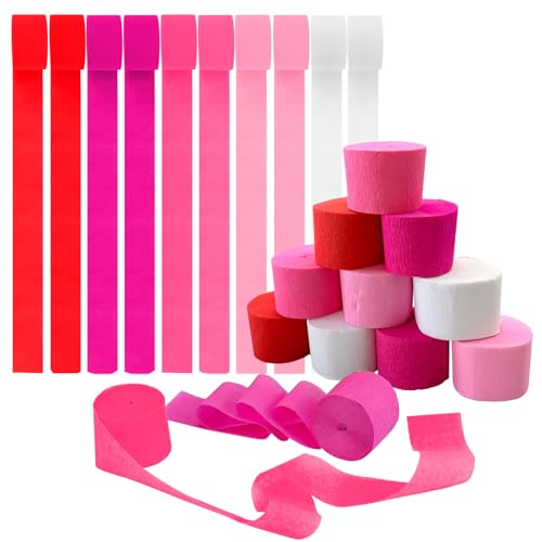 10 Rollen Krepppapier-Luftschlangen zum Aufhängen, Regenbogen-Luftschlangen, 5 Farben, Krepppapierrollen, Luftschlangen, weiß, rot, Rose, Krepp, Rolle, Vorhang, Hintergrund, hängende Quasten, 10 Rollen Krepppapier-Luftschlangen zum Aufhängen, Regenbogen-Luftschlangen, 5 Farben, Krepppapierrollen, Luftschlangen, weiß, rot, Rose, Krepp, Rolle, Vorhang, Hintergrund, hängende Quasten, von JEKUGOT