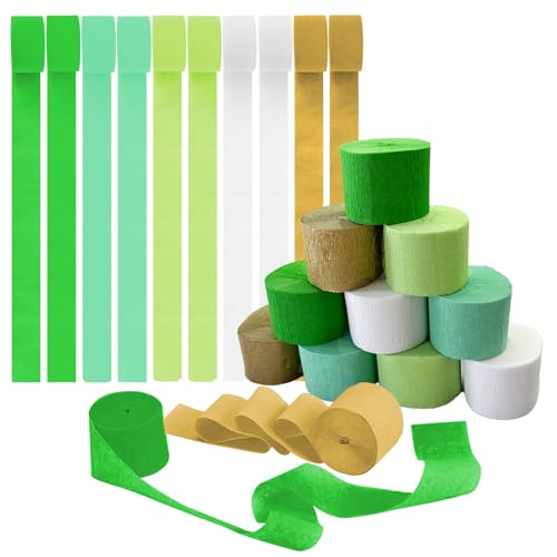 Krepppapier-Luftschlangen zum Aufhängen, Regenbogen-Luftschlangen, 5 Farben, Krepppapierrollen, Strea, Gold, Weiß, Grün, Krepp, Vorhang, Hintergrund, hängende Quasten, Festival, Party-Dekoration, 10 Krepppapier-Luftschlangen zum Aufhängen, Regenbogen-Luftschlangen, 5 Farben, Krepppapierrollen, Strea, Gold, Weiß, Grün, Krepp, Vorhang, Hintergrund, hängende Quasten, Festival, Party-Dekoration, 10 von JEKUGOT