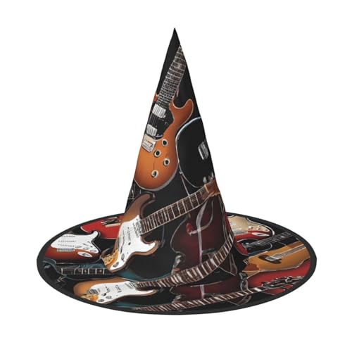 JEKYDOSD Farbiger Akustik- und Gitarren-Druck, Halloween-Hut, gruseliges Party-Accessoire, Karneval, Maskeradebälle JEKYDOSD Farbiger Akustik- und Gitarren-Druck, Halloween-Hut, gruseliges Party-Accessoire, Karneval, Maskeradebälle von JEKYDOSD