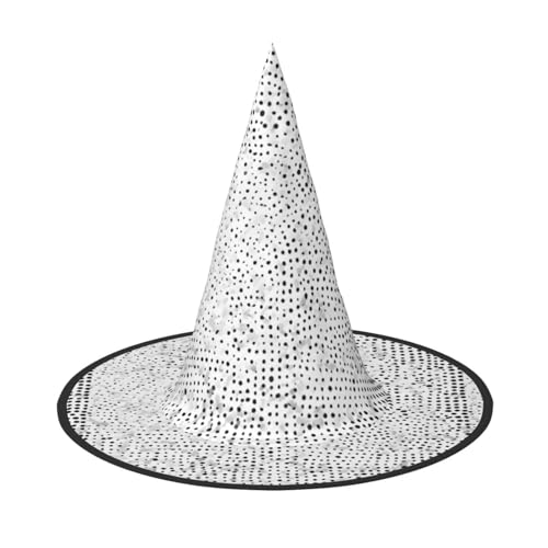 JEKYDOSD Schwarz-weiße Punkte Druck Halloween Hut gruseliges Partyzubehör Karneval Maskerade Bälle JEKYDOSD Schwarz-weiße Punkte Druck Halloween Hut gruseliges Partyzubehör Karneval Maskerade Bälle von JEKYDOSD
