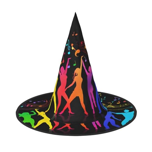 JEKYDOSD Tanzen mit Musikdruck, Halloween-Hut, gruseliges Party-Accessoire, Karneval, Maskeradebälle JEKYDOSD Tanzen mit Musikdruck, Halloween-Hut, gruseliges Party-Accessoire, Karneval, Maskeradebälle von JEKYDOSD
