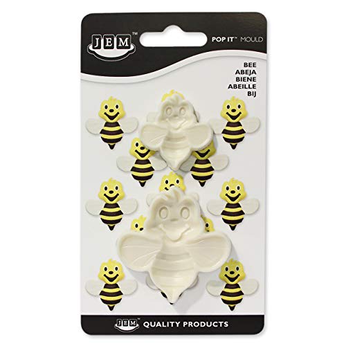 PME 2 Stück große/kleine Pop It Bienenform für Kuchendekoration, Elfenbein, 1,6 x 9,1 x 16 cm PME 2 Stück große/kleine Pop It Bienenform für Kuchendekoration, Elfenbein, 1,6 x 9,1 x 16 cm von PME
