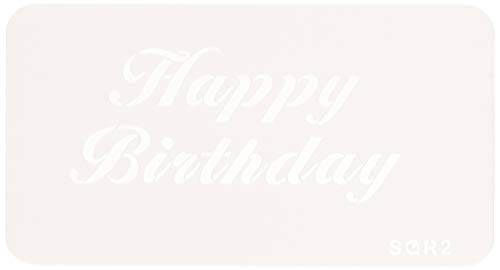 JEM Happy-Birthday-Schablone, Kunststoff, 15 x 1 x 15 cm ,weiß von PME