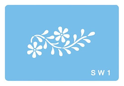 JEM SW1 Schablone mit einzelnem Margeritenzweigchen, Kunststoff, Blau, 15 x 1 x 15 cm von PME
