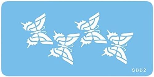 JEM Schmetterlings-Schablone Vier, Kunststoff, Blau, 15 x 1 x 15 cm von JEM