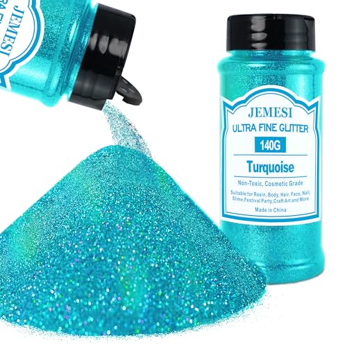 Holographisches Chunky Glitter, Türkis140g, ultrafeiner Glitzer für Epoxidharz, DIY-Basteln, Glasmalerei, Kerzenherstellung, Nagelpuder, Körperglitzer usw. Holographisches Chunky Glitter, Türkis140g, ultrafeiner Glitzer für Epoxidharz, DIY-Basteln, Glasmalerei, Kerzenherstellung, Nagelpuder, Körperglitzer usw. von JEMESI