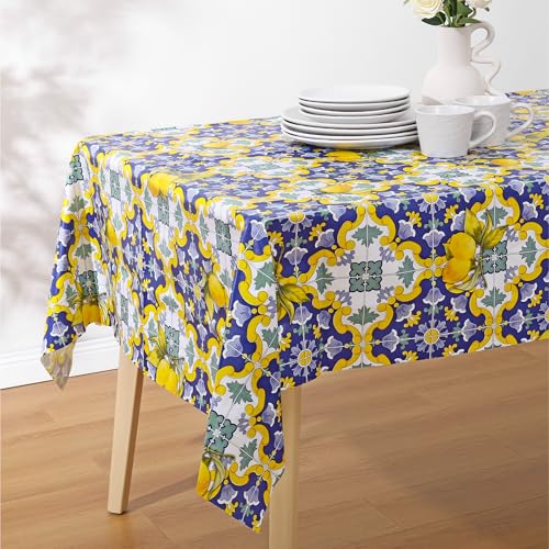 JEMIDI Abwaschbare Tischdecke Wachstuch - Wasserdicht aus PVC - Wachstischtuch abwischbar - Wachstischdecke abwaschbar - Tischdecke Outdoor rechteckig Zitronen bunt 140x180cm JEMIDI Abwaschbare Tischdecke Wachstuch - Wasserdicht aus PVC - Wachstischtuch abwischbar - Wachstischdecke abwaschbar - Tischdecke Outdoor rechteckig Zitronen bunt 140x180cm von JEMIDI