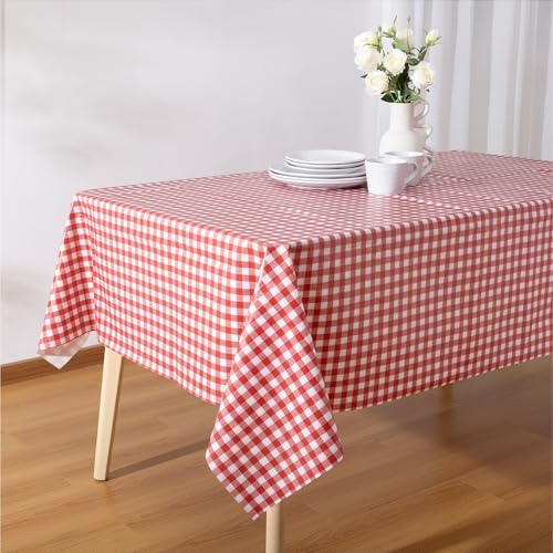 JEMIDI Abwaschbare Tischdecke Wachstuch - Wasserdicht aus PVC - Wachstischtuch abwischbar - Wachstischdecke abwaschbar - Tischdecke Outdoor rechteckig rot kariert 140x220cm JEMIDI Abwaschbare Tischdecke Wachstuch - Wasserdicht aus PVC - Wachstischtuch abwischbar - Wachstischdecke abwaschbar - Tischdecke Outdoor rechteckig rot kariert 140x220cm von JEMIDI
