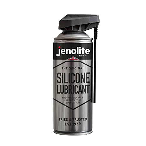JENOLITE- Silikonspray mit Smart Straw. Mehrzweck-Aerosol flüssiges Silikon zur Vorsorge-Anwendung auf Holz, Metall und Kunststoffen sowie zur Gummipflege Enthalten: 1 Spraydose von JENOLITE