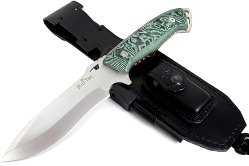 JEO-TEC Nº43 Outdoor Camping Gürtelmesser Jagdmesser Überlebensmesser Survival Bushcraft Messer - Stahl MOVA - Lederscheide + Feuerstahl + Messerschärfer - Handgefertigt in Spanien JEO-TEC Nº43 Outdoor Camping Gürtelmesser Jagdmesser Überlebensmesser Survival Bushcraft Messer - Stahl MOVA - Lederscheide + Feuerstahl + Messerschärfer - Handgefertigt in Spanien von JEO-TEC