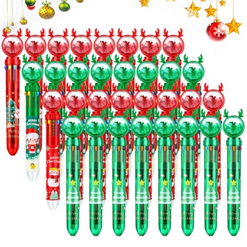 32PCS Weihnachts Kugelschreiber,10-in-1 Weihnachts Schreibender Kugelschreiber,Mehrfarbiger Druckkugelschreiber , Weihnachten Kugelschreiber für Studenten Kinder Weihnachten Party Geschenke Bag Filler 32PCS Weihnachts Kugelschreiber,10-in-1 Weihnachts Schreibender Kugelschreiber,Mehrfarbiger Druckkugelschreiber , Weihnachten Kugelschreiber für Studenten Kinder Weihnachten Party Geschenke Bag Filler von JEONDFG