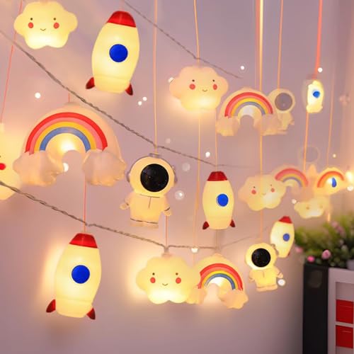 Kinder Lichterkette,1.5M 10LED Astronaut Raumschiff Lichterkette,Lichterkette Kinderzimmer Astronaut Raketen,Astronaut Lichterkette Deko,Lichterkette Innen Außen für Garten Geburtstagsparty Zimmer Kinder Lichterkette,1.5M 10LED Astronaut Raumschiff Lichterkette,Lichterkette Kinderzimmer Astronaut Raketen,Astronaut Lichterkette Deko,Lichterkette Innen Außen für Garten Geburtstagsparty Zimmer von JEONDFG