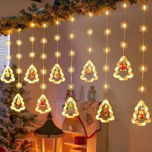 Weihnacht 3 Meter Weihnachtsbeleuchtung Fenster Lichtervorhang Innen,120 LED Weihnachtsdeko Fenster Beleuchtet,Fensterbeleuchtung Weihnachten mit Lichterkette für Innen/Außen Fenster Weihnachtsdeko Weihnacht 3 Meter Weihnachtsbeleuchtung Fenster Lichtervorhang Innen,120 LED Weihnachtsdeko Fenster Beleuchtet,Fensterbeleuchtung Weihnachten mit Lichterkette für Innen/Außen Fenster Weihnachtsdeko von JEONDFG