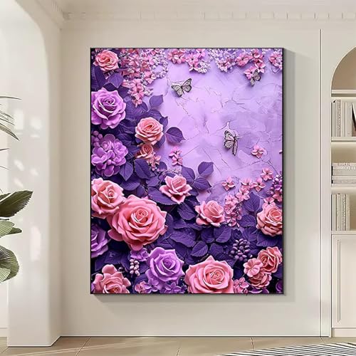 Anlage Diamond Painting XXL Blume Diamond Art Bilder Erwachsene Dimond Painting Kinder Mosaikherstellung Stickerei Kreuzstich Malerei Kits Basteln für Erwachsene Wanddeko, Geschenke 80x100CM H-7 Anlage Diamond Painting XXL Blume Diamond Art Bilder Erwachsene Dimond Painting Kinder Mosaikherstellung Stickerei Kreuzstich Malerei Kits Basteln für Erwachsene Wanddeko, Geschenke 80x100CM H-7 von JEPGFOU