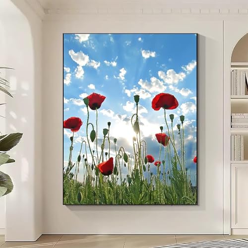 Anlage Diamond Painting XXL Mohn Diamond Art Bilder Erwachsene Dimond Painting Kinder Mosaikherstellung Stickerei Kreuzstich Malerei Kits Basteln für Erwachsene Wanddeko, Geschenke 60x80cm 9-C Anlage Diamond Painting XXL Mohn Diamond Art Bilder Erwachsene Dimond Painting Kinder Mosaikherstellung Stickerei Kreuzstich Malerei Kits Basteln für Erwachsene Wanddeko, Geschenke 60x80cm 9-C von JEPGFOU