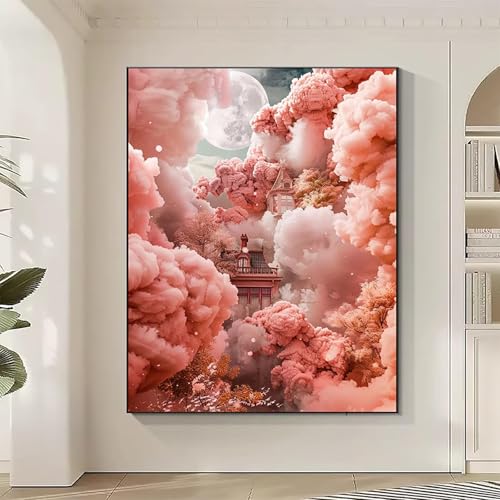 Architektur Diamond Painting XXL Haus Diamond Art Bilder Erwachsene Dimond Painting Kinder Mosaikherstellung Stickerei Kreuzstich Malerei Kits Basteln für Erwachsene Wanddeko, Geschenke (50x70cm) V-7 von JEPGFOU