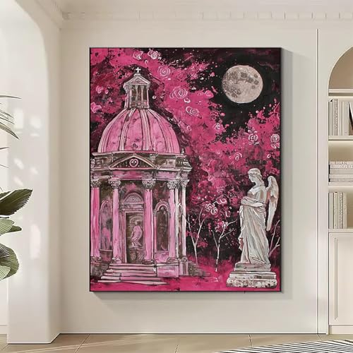 Architektur Diamond Painting XXL Tempel Diamond Art Bilder Erwachsene Dimond Painting Kinder Mosaikherstellung Stickerei Kreuzstich Malerei Kits Basteln für Erwachsene, Geschenke (30x40cm) 6-9 von JEPGFOU