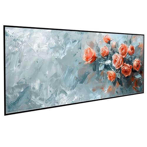 Blume Diamond Painting (100x200cm), Diamond Painting Erwachsene Rose DIY Runden Steine Kristall Kunst Bastelnset Erwachsene Anfänger Set, zur Entspannung und Zimmer Wanddeko, Geschenke PJY9 A-3 von JEPGFOU