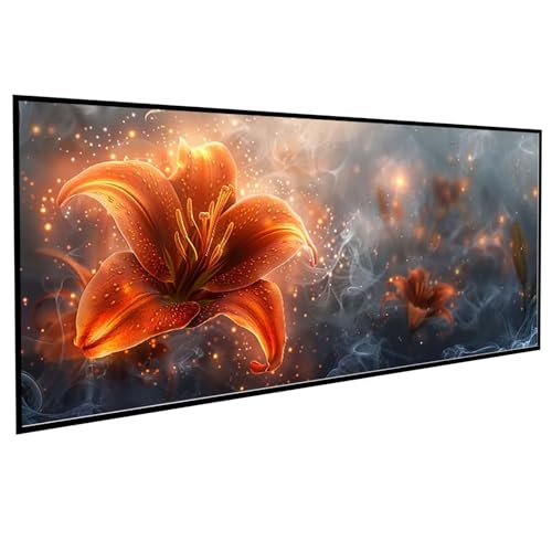 Blumen Diamond Painting (100x200cm), Diamond Painting Erwachsene Lilie DIY Runden Steine Kristall Kunst Bastelnset Erwachsene Anfänger Set, zur Entspannung und Zimmer Wanddeko, Geschenke PJY9 S-8 von JEPGFOU