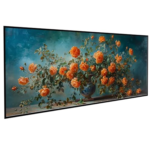 Blumen Diamond Painting (100x200cm), Diamond Painting Erwachsene Rose DIY Runden Steine Kristall Kunst Bastelnset Erwachsene Anfänger Set, zur Entspannung und Zimmer Wanddeko, Geschenke PJY9 0-4 von JEPGFOU