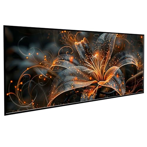 Blumen Diamond Painting 50x100cm, Diamond Painting Erwachsene Lilie DIY Runden Steine Kristall Kunst Bastelnset Erwachsene Anfänger Set, zur Entspannung und Zimmer Wanddeko, Geschenke PJY4 J-A von JEPGFOU