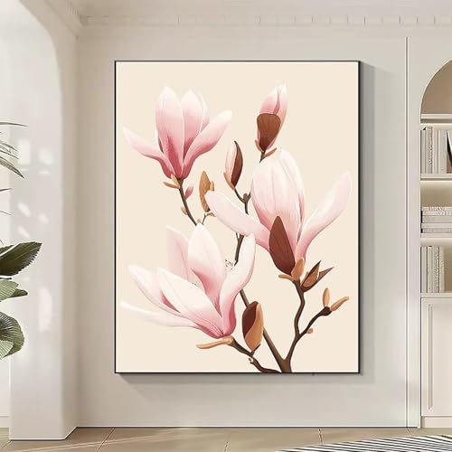 Blumen Diamond Painting XXL KirschblüTen Diamond Art Bilder Erwachsene Dimond Painting Kinder Mosaikherstellung Stickerei Kreuzstich Malerei Kits Basteln für Erwachsene, Geschenke (50x70cm) 7-L von JEPGFOU