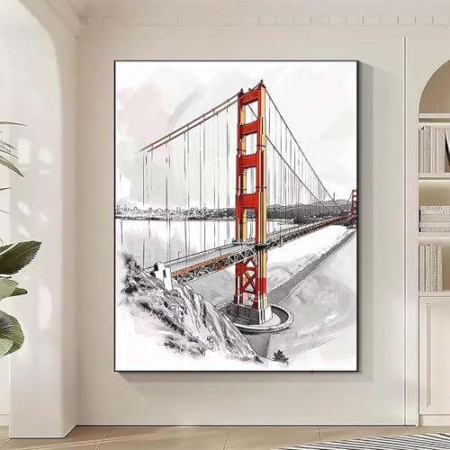 BrüCke Diamond Painting XXL Stamm Diamond Art Bilder Erwachsene Dimond Painting Kinder Mosaikherstellung Stickerei Kreuzstich Malerei Kits Basteln für Erwachsene Wanddeko, Geschenke 80x100cm 6-7 BrüCke Diamond Painting XXL Stamm Diamond Art Bilder Erwachsene Dimond Painting Kinder Mosaikherstellung Stickerei Kreuzstich Malerei Kits Basteln für Erwachsene Wanddeko, Geschenke 80x100cm 6-7 von JEPGFOU