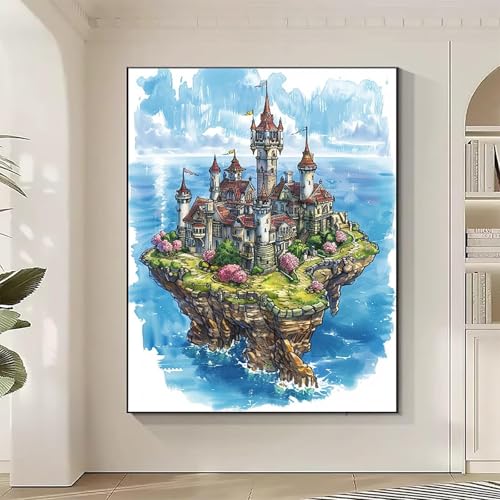 Diamond Painting Architektur Large Diamond Painting Schloss Crystal Art Bilder Basteln für Erwachsene DIY Vollbohrer Diamanten Malerei Stickerei Kreuzstich Kit für Zimmer Deko, Geschenke 30x40CM 5-P Diamond Painting Architektur Large Diamond Painting Schloss Crystal Art Bilder Basteln für Erwachsene DIY Vollbohrer Diamanten Malerei Stickerei Kreuzstich Kit für Zimmer Deko, Geschenke 30x40CM 5-P von JEPGFOU