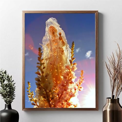 Diamond Painting Blume, Diamond Painting Erwachsene Frau Diamant Malerei Bilder Full Drill 5D DIY Diamont Art Stickerei Set Geeignet Als Geschenk, Zur Entspannung und Wanddeko 80x100cm JPF 7-D von JEPGFOU