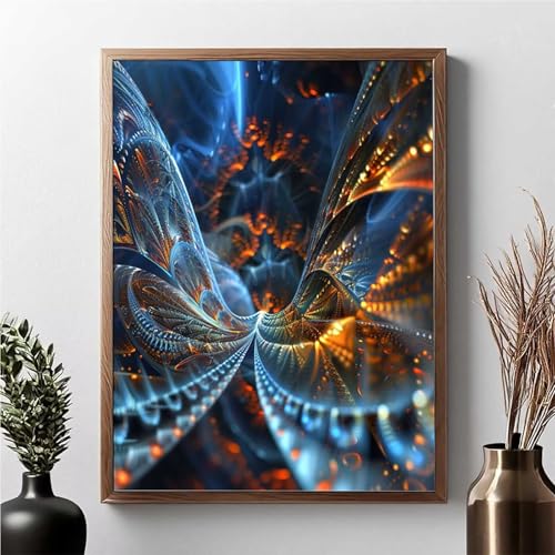 Diamond Painting Erwachsene Abstrakt Diamond Painting Kinder Gelb 5D DIY Runden Mosaikherstellung Basteln Erwachsene Anfänger Set für Heim Schlafzimmer Wand Deko Wohnzimmer, Geschenke 40x50cm JPF 5-P von JEPGFOU
