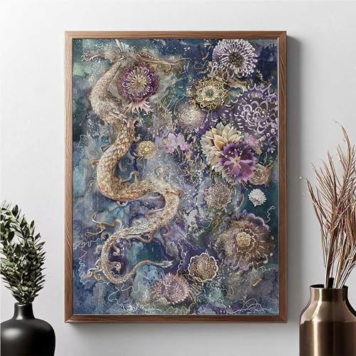 Diamond Painting Erwachsene Blume Diamond Painting Kinder Abstrakt 5D DIY Runden Mosaikherstellung Basteln Erwachsene Anfänger Set für Heim Schlafzimmer Wand Deko, Geschenke 30 x 40 cm JPF 3-7 von JEPGFOU