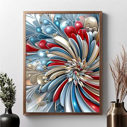 Diamond Painting Erwachsene Blume Diamond Painting Kinder Blumen 5D DIY Runden Mosaikherstellung Basteln Erwachsene Anfänger Set für Heim Schlafzimmer Wand Deko, Geschenke 40 x 50 cm JPF 3-2 von JEPGFOU