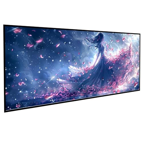 Diamond Painting Erwachsene Blume Diamond Painting Kinder Frau, DIY Runden Steine Mosaikherstellung Basteln Erwachsene Anfänger Set für Heim Schlafzimmer Wand Deko, Geschenke 100x200CM PJY9 4-2 von JEPGFOU