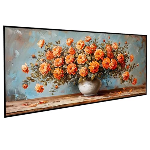 Diamond Painting Erwachsene Blume Diamond Painting Kinder Rose, DIY Runden Steine Mosaikherstellung Basteln Erwachsene Anfänger Set für Heim Schlafzimmer Wand Deko, Geschenke 100x200CM PJY9 P-K von JEPGFOU