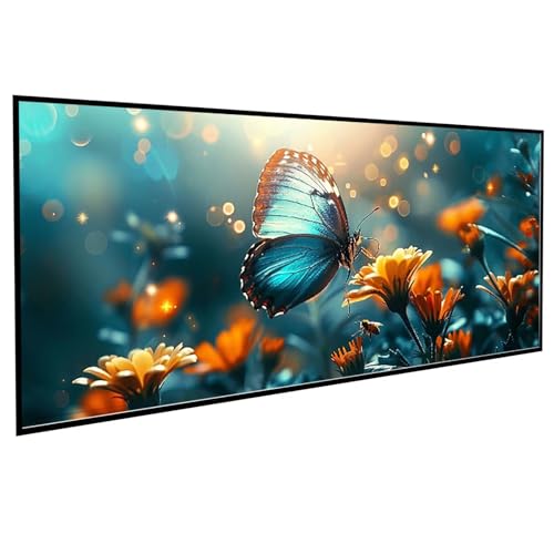 Diamond Painting Erwachsene Blume Diamond Painting Kinder Schmetterling, DIY Runden Steine Mosaikherstellung Basteln Erwachsene Anfänger Set für Heim Schlafzimmer Deko, Geschenke 100x200cm PJY9 7-0 von JEPGFOU