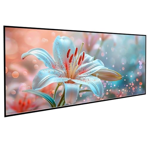 Diamond Painting Erwachsene Blumen Diamond Painting Kinder Lilie, DIY Runden Steine Mosaikherstellung Basteln Erwachsene Anfänger Set für Heim Schlafzimmer Wand Deko, Geschenke (50x100cm) PJY4 1-R von JEPGFOU