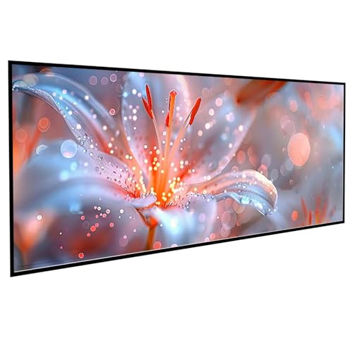 Diamond Painting Erwachsene Blumen Diamond Painting Kinder Lilie, DIY Runden Steine Mosaikherstellung Basteln Erwachsene Anfänger Set für Heim Schlafzimmer Wand Deko, Geschenke 100x200cm PJY9 Q-I von JEPGFOU