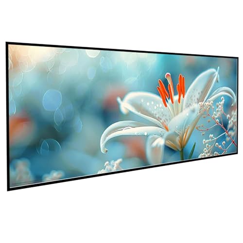 Diamond Painting Erwachsene Blumen Diamond Painting Kinder Lilie, DIY Runden Steine Mosaikherstellung Basteln Erwachsene Anfänger Set für Heim Schlafzimmer Wand Deko, Geschenke 40x80cm PJY9 1-R von JEPGFOU