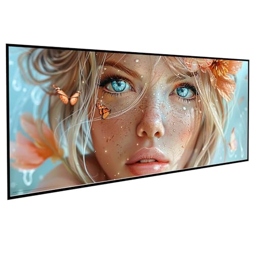Diamond Painting Erwachsene Figurenkunst Diamond Painting Kinder Frau, DIY Runden Steine Mosaikherstellung Basteln Erwachsene Anfänger Set für Heim Schlafzimmer Wand Deko, Geschenke 100x200cm PJY9 Y-S von JEPGFOU