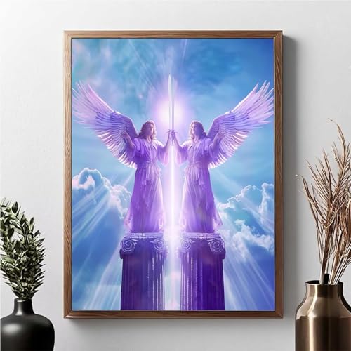 Diamond Painting Erwachsene FlüGel Diamond Painting Kinder Frau 5D DIY Runden Mosaikherstellung Basteln Erwachsene Anfänger Set für Heim Schlafzimmer Wand Deko Wohnzimmer, Geschenke 40 x 50 cm JPF W-5 von JEPGFOU